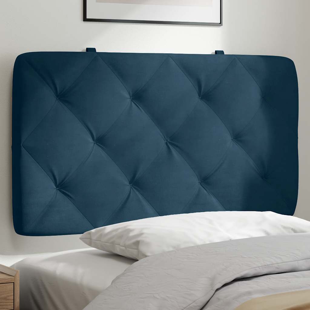 vidaXL Kopfteil-Kissen Blau 90 cm Samt