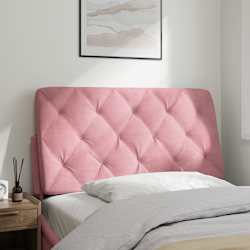 vidaXL Almofad&atilde;o de cabeceira 100 cm veludo rosa