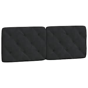 vidaXL voodipeatsi padi, must, 120 cm, samet