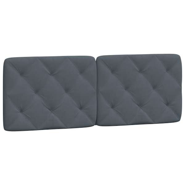vidaXL voodipeatsi padi, tumehall, 140 cm, samet