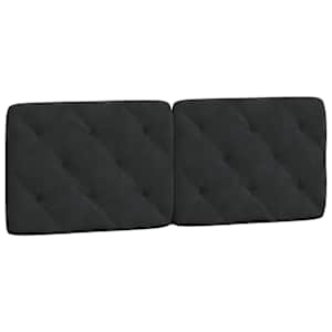 vidaXL voodipeatsi padi, must, 140 cm, samet