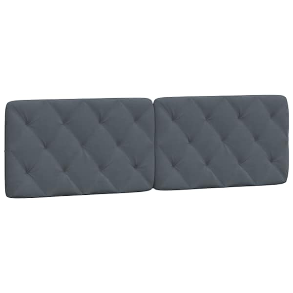 vidaXL voodipeatsi padi, tumehall, 160 cm, samet