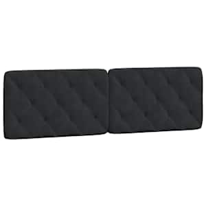 vidaXL voodipeatsi padi, must, 160 cm, samet