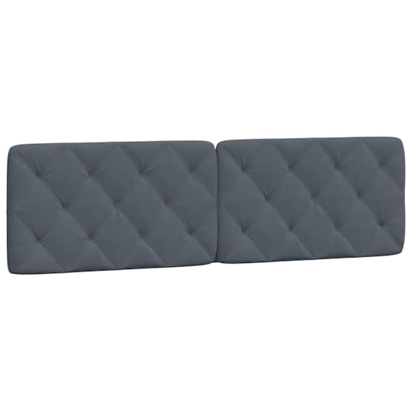 vidaXL voodipeatsi padi, tumehall, 180 cm, samet