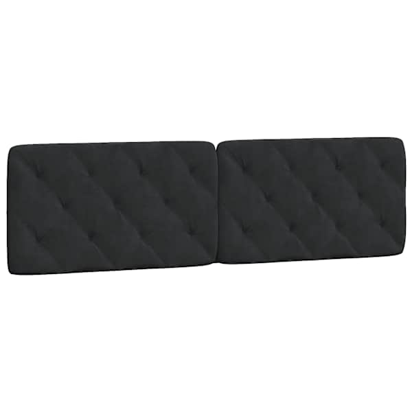 vidaXL voodipeatsi padi, must, 180 cm, samet