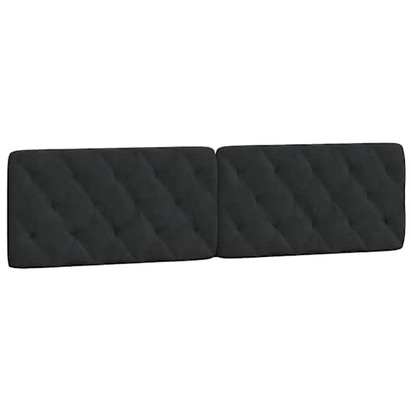 vidaXL voodipeatsi padi, must, 200 cm, samet