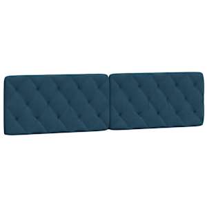 vidaXL voodipeatsi padi, sinine, 200 cm, samet