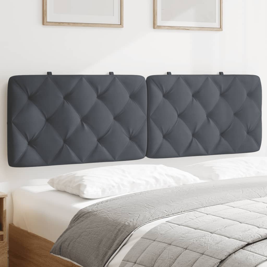 vidaXL Pernă tăblie de pat, gri închis, 152 cm, catifea