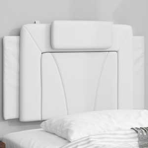 Polštář na čelo postele Viana bílý 80 cm umělá kůže - obrázek 1
