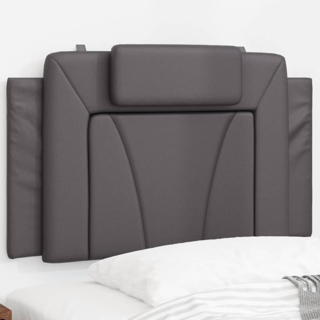 vidaXL Pernă pentru tăblie pat, Viana, gri, 80 cm, piele artificială
