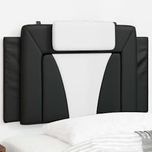 Polštář na čelo postele Viana černý a bílý 80 cm umělá kůže - obrázek 1