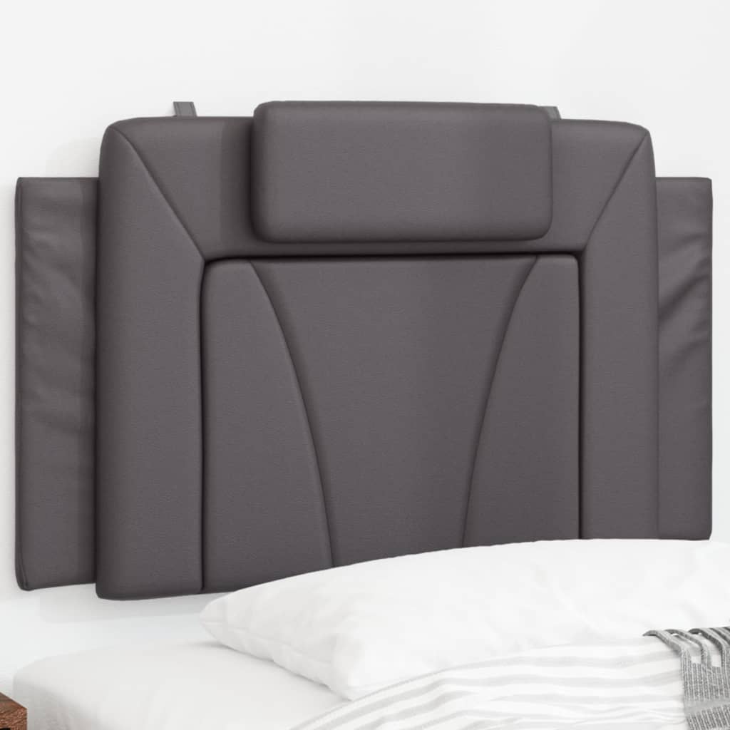 vidaXL Kopfteil-Kissen "Viana" Grau 90 cm Kunstleder