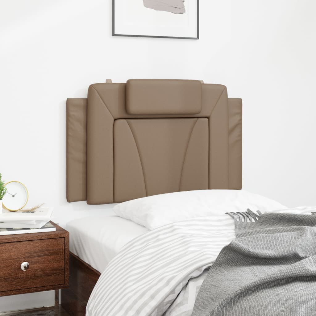 vidaXL Hoofdbordkussen 90 cm kunstleer cappuccinokleurig afbeelding