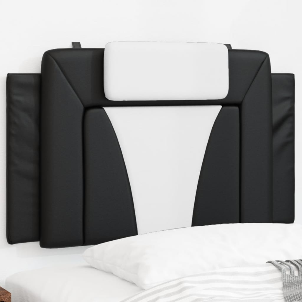 vidaXL Headboard Cushion Black and White 90 cm Faux Leather