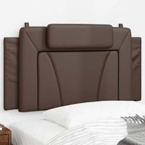 Blazina za vzglavje Viana rjava 100 cm umetno usnje