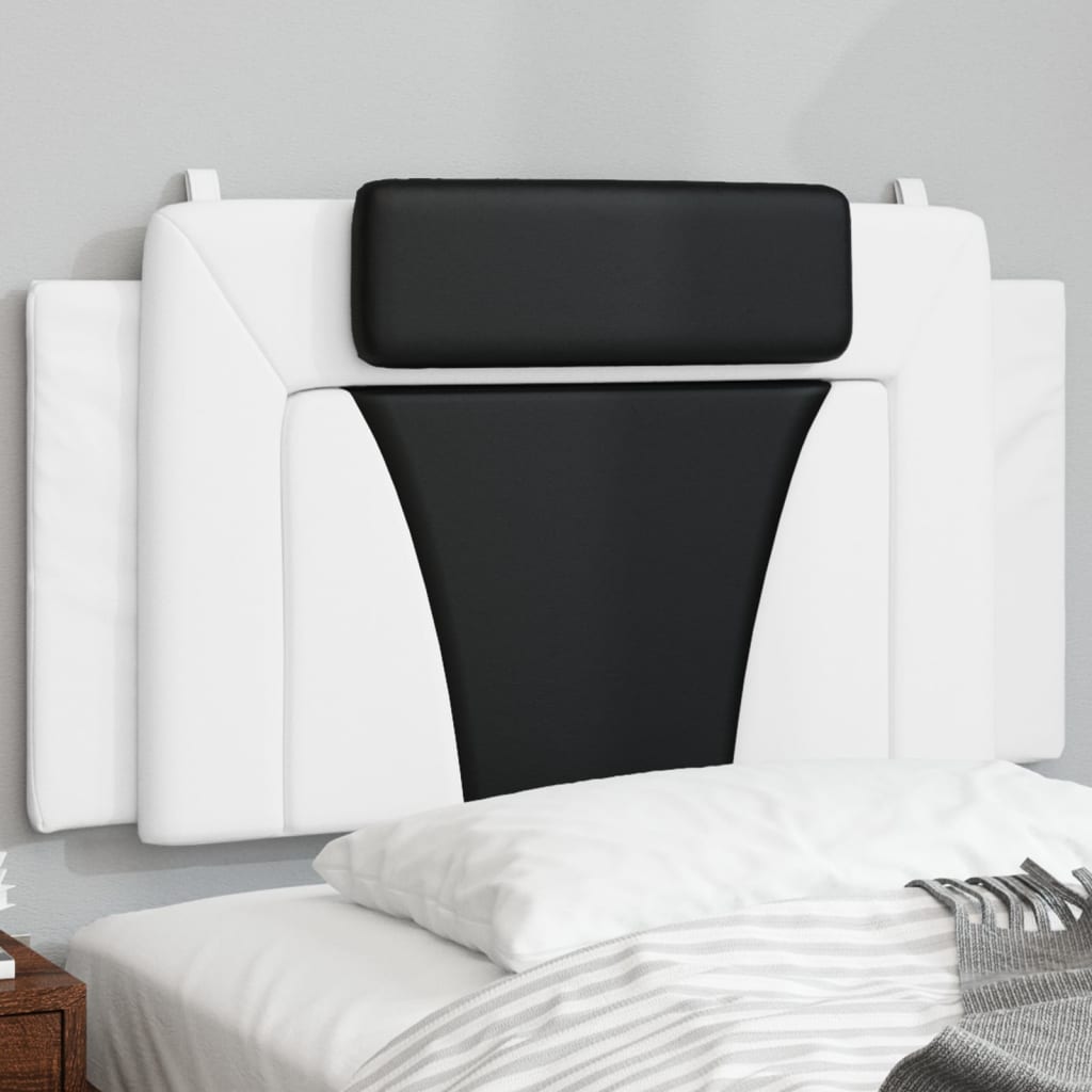 vidaXL Kopfteil-Kissen "Viana" Weiß und Schwarz 100 cm Kunstleder