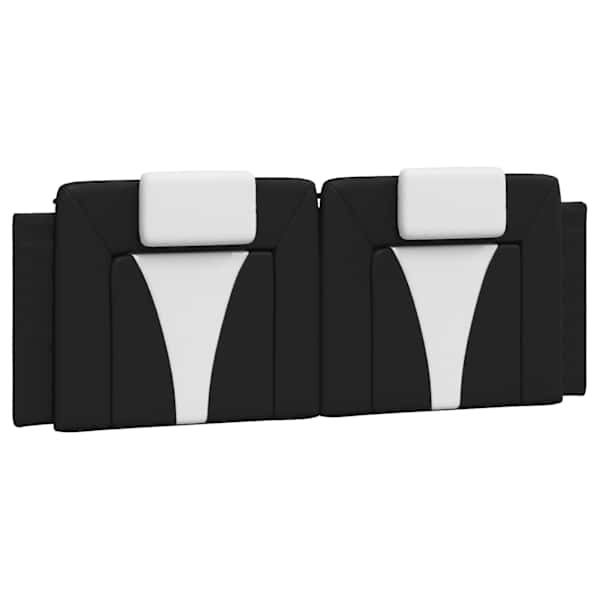vidaXL voodipeatsi padi Viana, must ja valge, 137 cm, kunstnahk