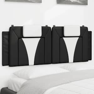 Polštář na čelo postele Viana černý a bílý 137 cm umělá kůže - obrázek 1