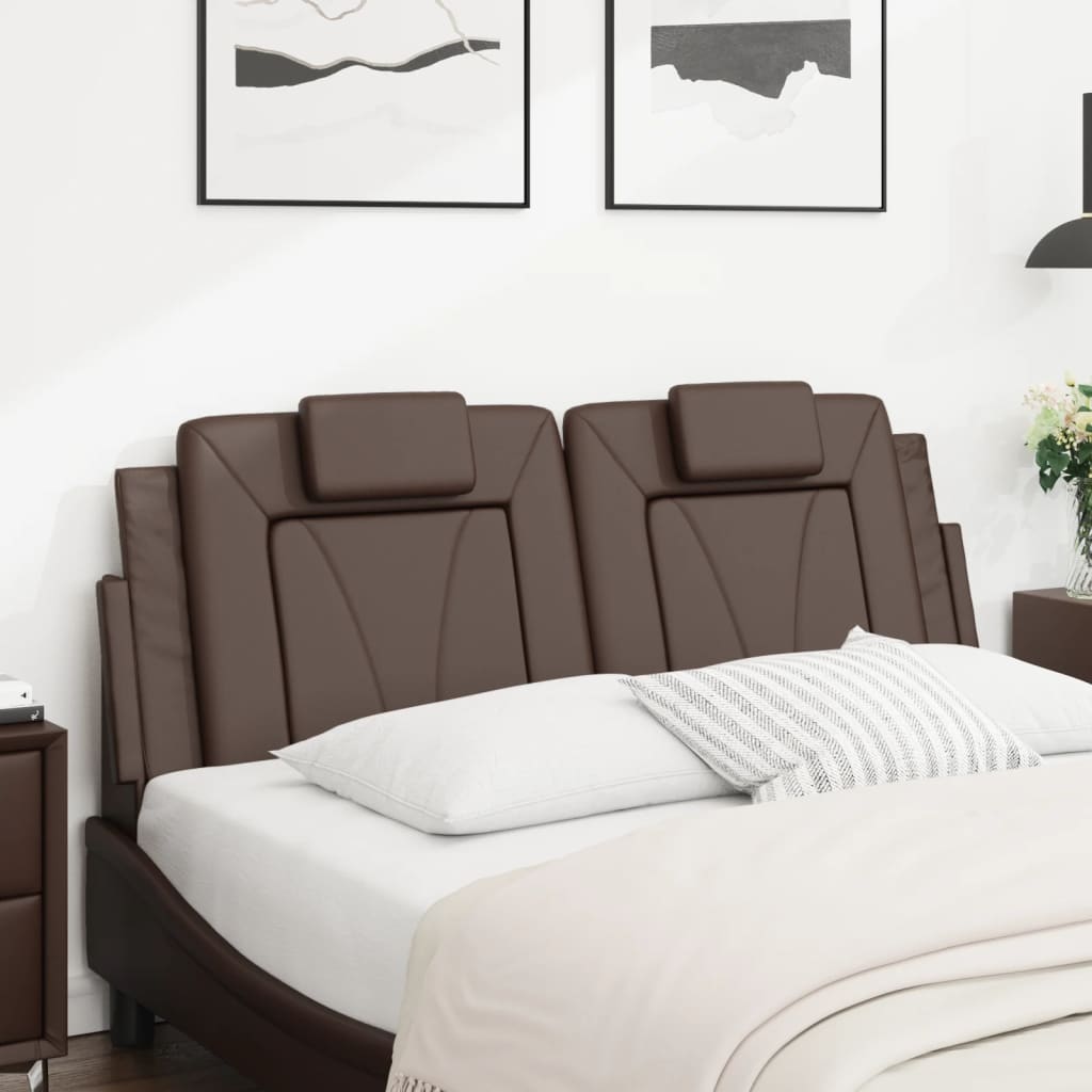 vidaXL barna műbőr fejtámla párna 140 cm