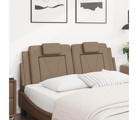 vidaXL Kopfteil-Kissen "Viana" Cappuccino-Braun 140 cm Kunstleder