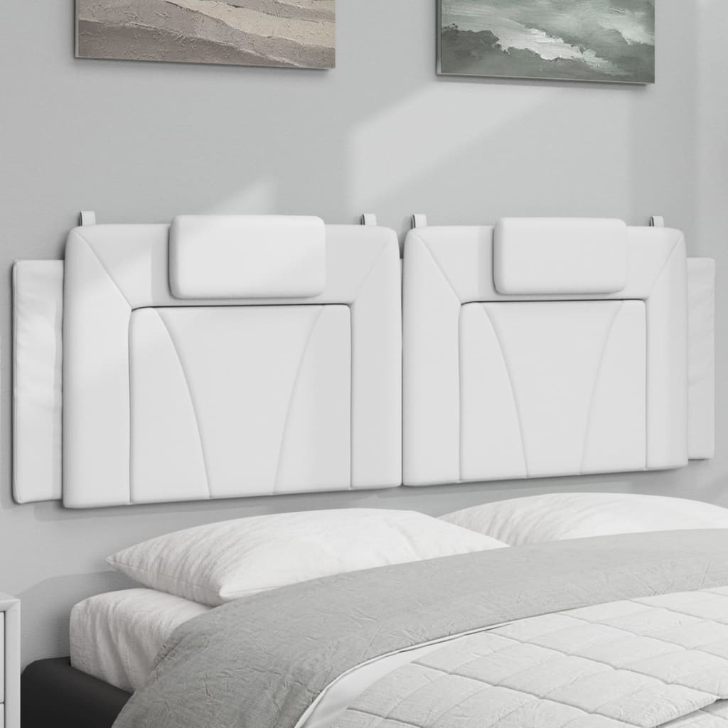 vidaXL Kopfteil-Kissen "Viana" Weiß 160 cm Kunstleder