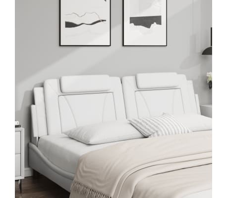 vidaXL Kopfteil-Kissen "Viana" Wei&szlig; 180 cm Kunstleder