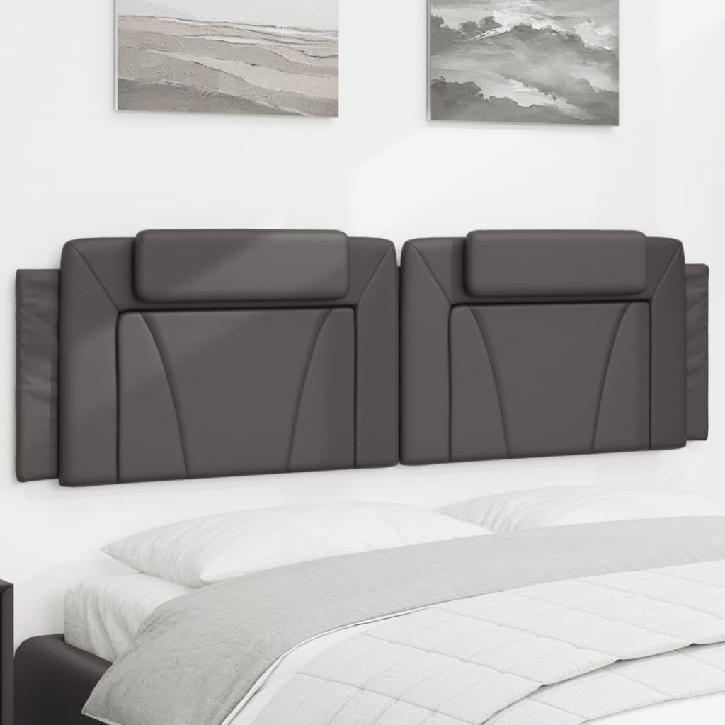 vidaXL Pernă pentru tăblie pat, gri, 180 cm, piele artificială
