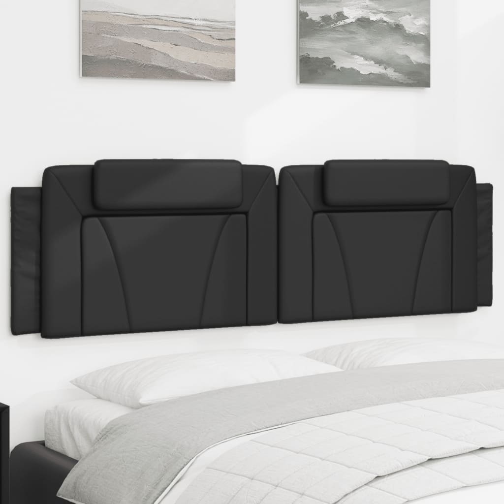 vidaXL Pernă pentru tăblie pat, negru, 183 cm, piele artificială