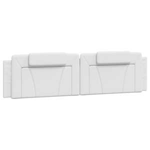 vidaXL voodipeatsi padi Viana, valge, 200 cm, kunstnahk