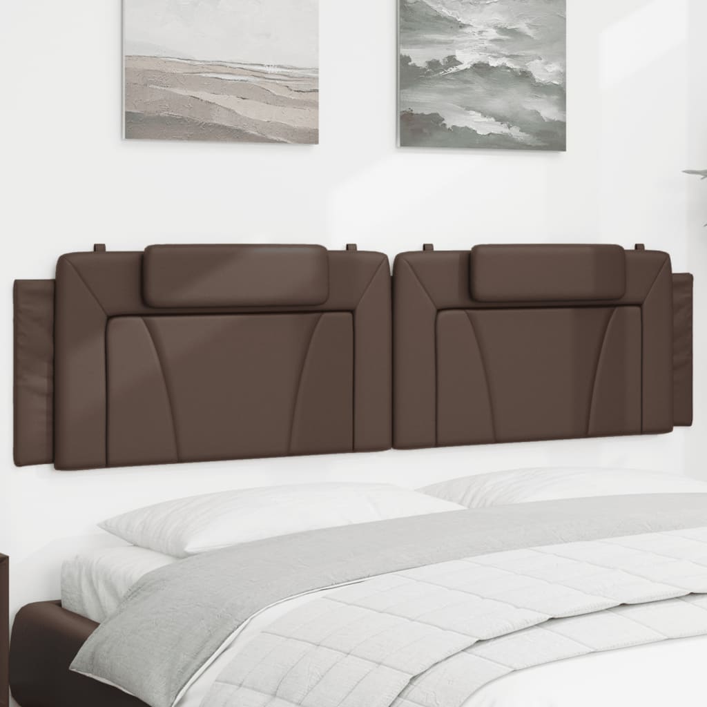 vidaXL Kopfteil-Kissen "Viana" Braun 200 cm Kunstleder