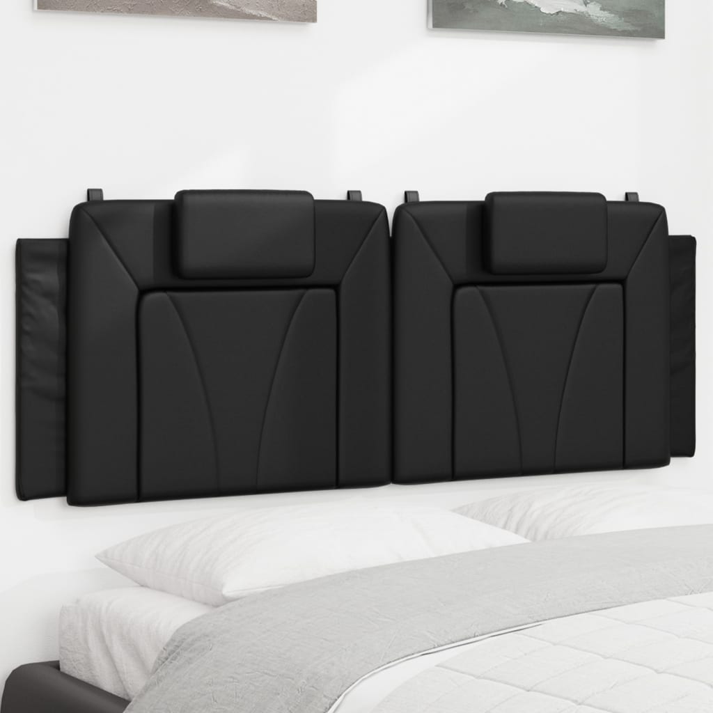 vidaXL Pernă pentru tăblie pat, negru, 152 cm, piele artificială