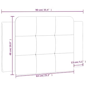 Polštář na čelo postele Zadar černý 90 cm umělá kůže - obrázek 9