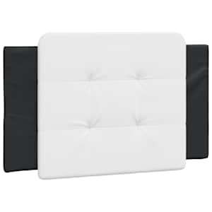 vidaXL voodipeatsi padi Zadar, valge ja must, 90 cm, kunstnahk