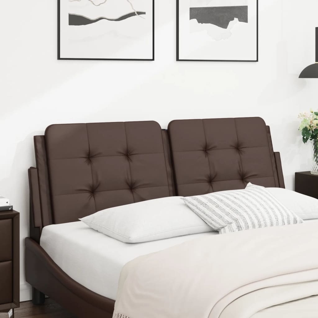 vidaXL Kopfteil-Kissen "Zadar" Braun 120 cm Kunstleder