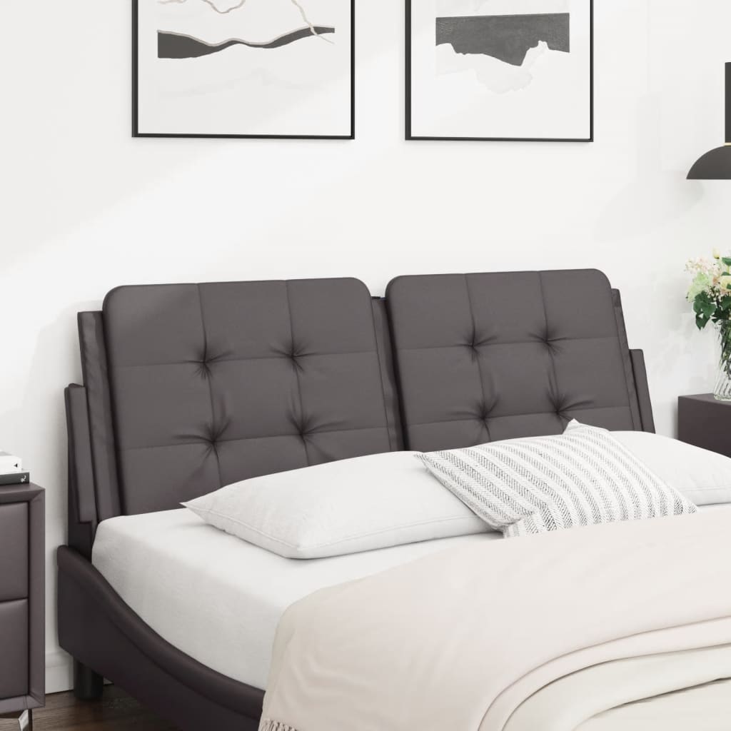 vidaXL Pernă pentru tăblie pat, Zadar, gri, 120 cm, piele artificială