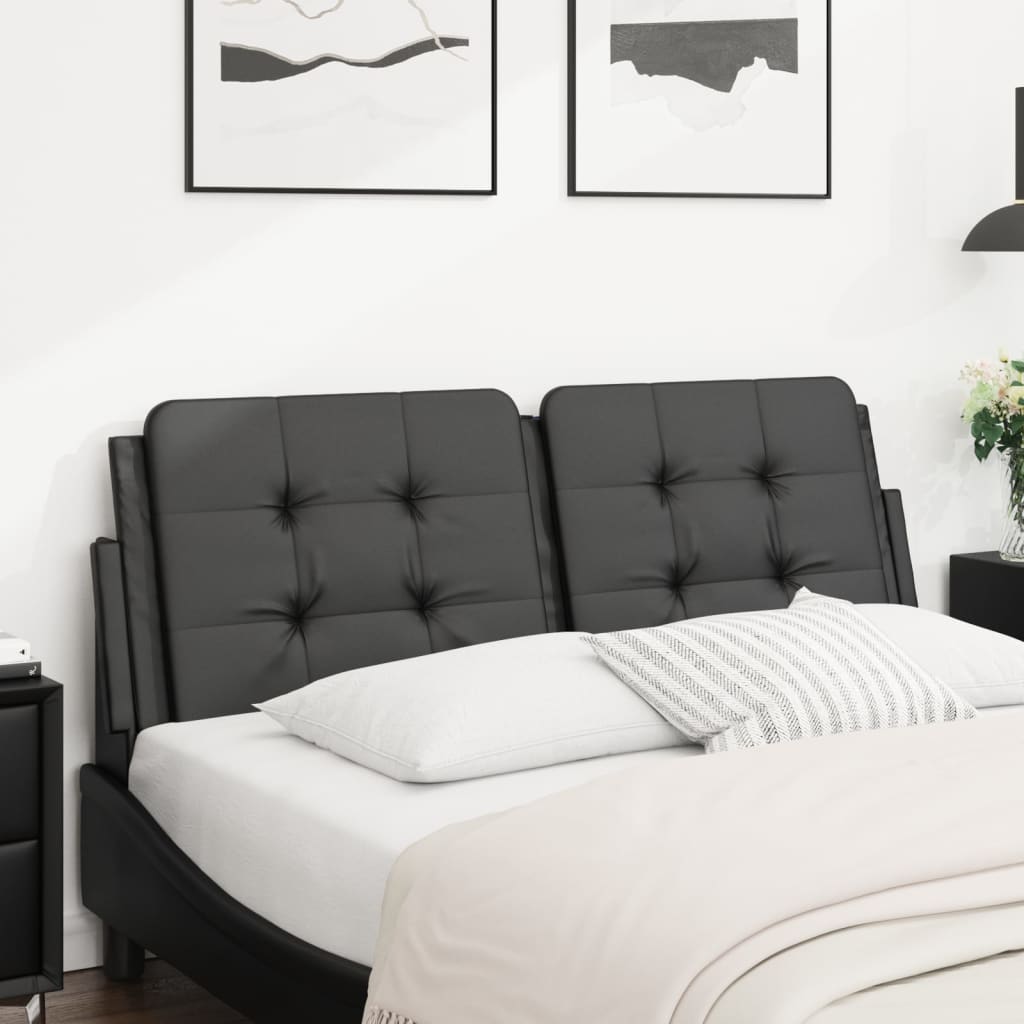 vidaXL Pernă pentru tăblie pat, negru, 137 cm, piele artificială