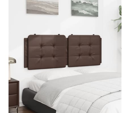 vidaXL Pernă pentru tăblie pat, Zadar, maro, 140 cm, piele artificială