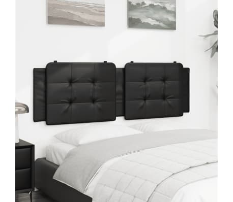 vidaXL Almofad&atilde;o de cabeceira Zadar 160 cm couro artificial preto