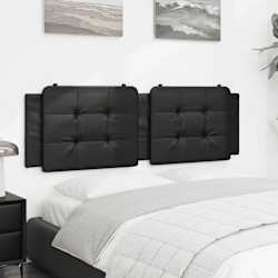 vidaXL Almofad&atilde;o de cabeceira Zadar 160 cm couro artificial preto