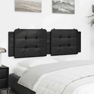 vidaXL Almofad&atilde;o de cabeceira Zadar 160 cm couro artificial preto
