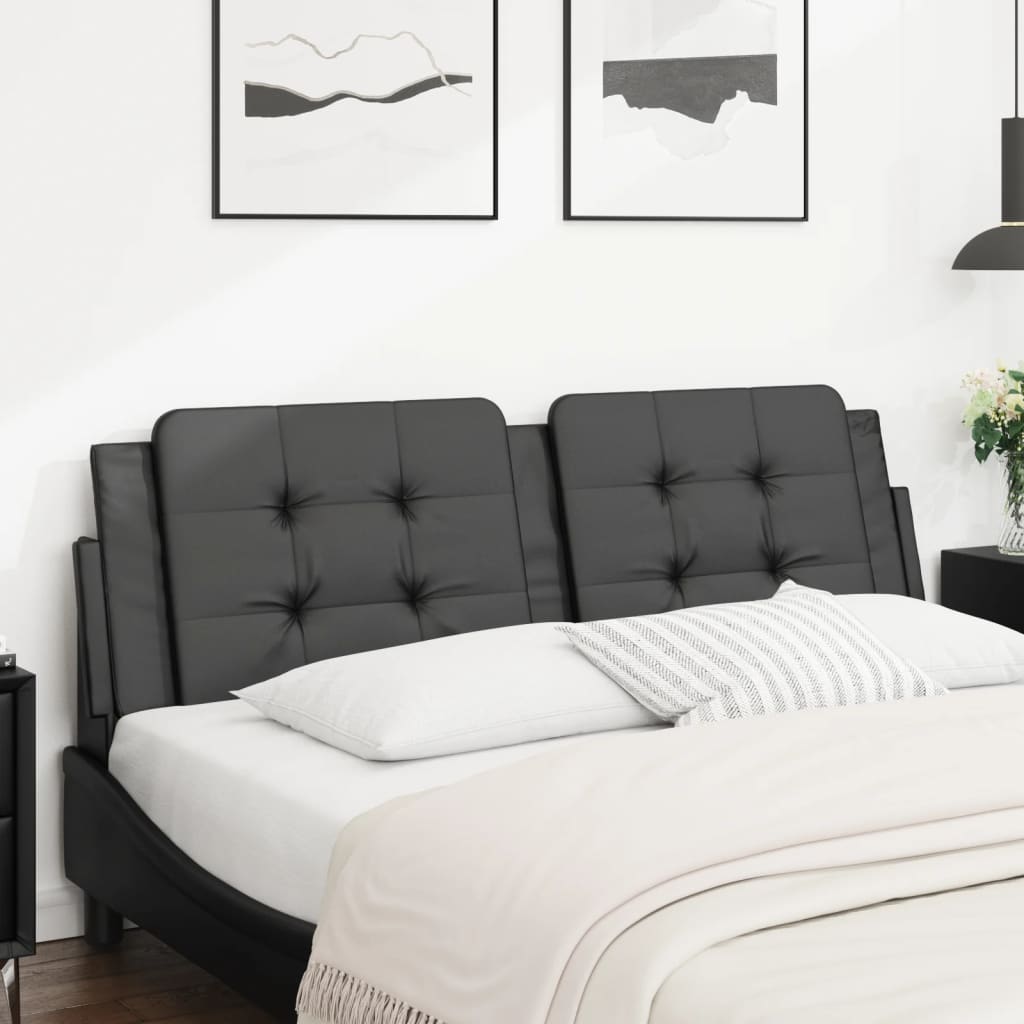 vidaXL Pernă pentru tăblie pat, negru, 160 cm, piele artificială