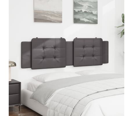 vidaXL Pernă pentru tăblie pat, Zadar, gri, 180 cm, piele artificială