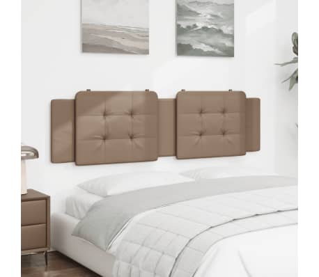 vidaXL Cabecero de cama acolchado cuero sintético capuchino 180 cm