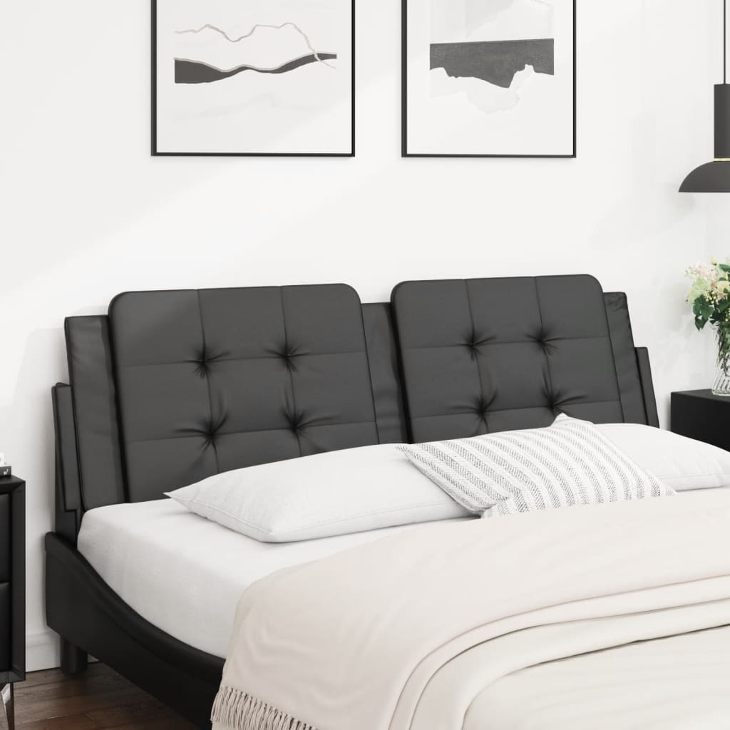 vidaXL Pernă pentru tăblie pat, negru, 152 cm, piele artificială