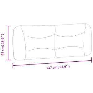 Polštář na čelo postele Hvar světle šedý 137 cm textil - obrázek 10