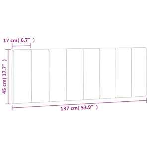 Polštář na čelo postele Hanko světle šedý 137 cm samet - obrázek 10