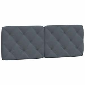 vidaXL voodipeatsi padi, tumehall, 137 cm, samet