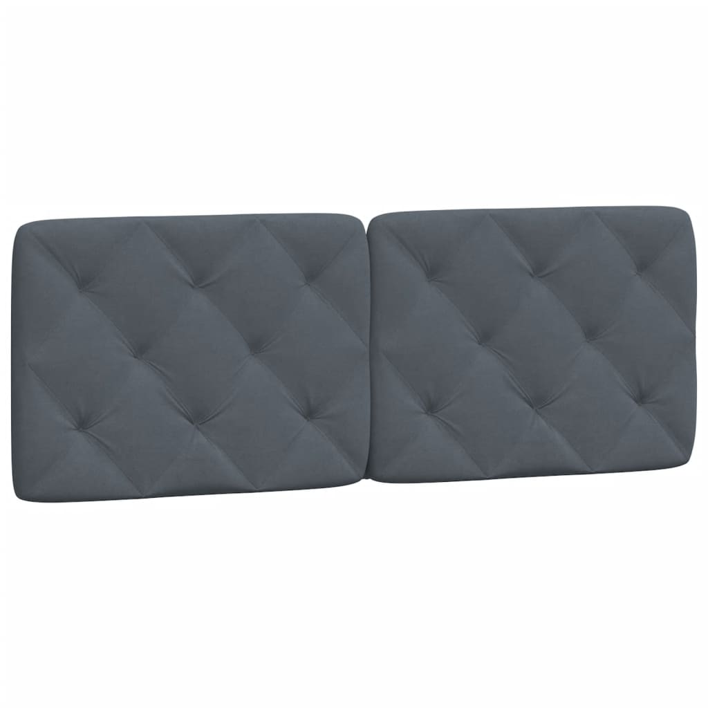 VidaXL Coussin De Tête De Lit Gris Foncé 137 Cm Velours