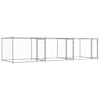 vidaXL koeraaedik, ustega, hall, 6x2x1,5 m, tsingitud teras