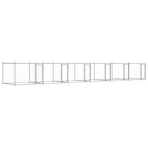vidaXL koeraaedik, ustega, hall, 12x2x1,5 m, tsingitud teras